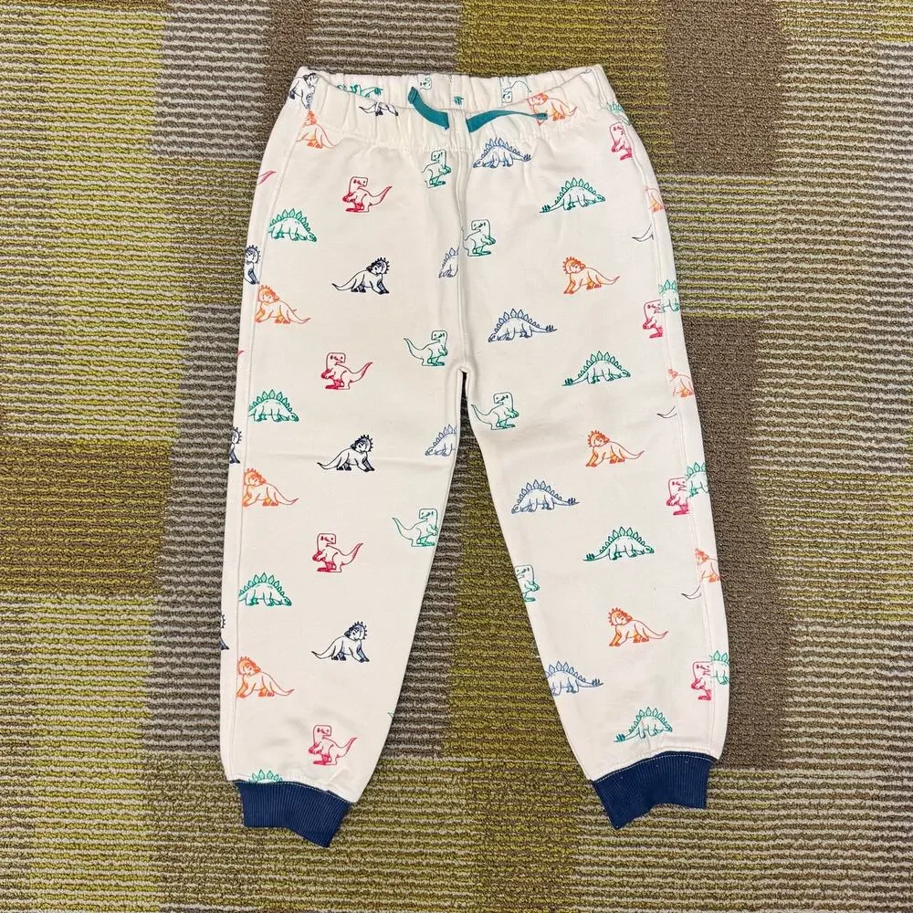 Rainbow Dinosaurs Set Shirt Jogger Sweapants Organic Cotton Monica + Andy Size 5
